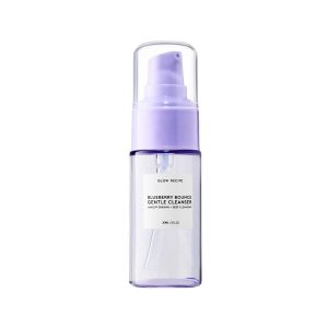 Glow Recipe Blueberry Bounce Gentle Face Cleanser Travel Size – 3-in-1 Foaming Double Cleanser, Makeup Remover & Clarifying Mask – Hydrating Hyaluronic Acid, Blueberry Extract & Exfoliating AHA (30ml)