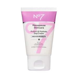 No7 Menopause Skincare Protect & Hydrate Day Cream – SPF 30 Facial Moisturizer with Green Tea + Niacinamide for Smoother & Brighter Skin – Menopause Support Skincare with Vitamin C (1.69 fl oz)
