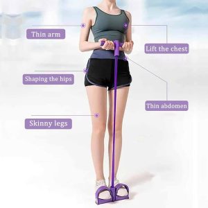 Multifunction Pedal Resistance Band, Elastic Pull Yoga Tension Rope, Natural Latex Tension Rope Fitness Equipment, for Abdomen, Waist, Arm, Leg Stretching Slimming Training