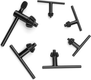 Replacement Drill Chuck Key Wrench Electric Drill Clamping Tool Heavy Duty Solid Carbon Steel Thumb Handle Chuck Key (Chuck Diameter: 3/4″ / 5/8″ / 1/2″ / 3/8″ / 1/4″ / 5/32″) – 6 Sizes