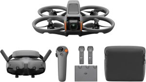 DJI Avata 2 Fly More Combo (3 Batteries), FPV Drone with Camera 4K, Immersive Experience, One-Push Acrobatics, Built-in Propeller Guard, 155° FOV, Camera Drone Compliant with FAA Remote ID