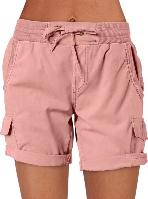 ANRABESS Womens Summer Shorts 2024 Dressy Casual Hiking Cargo Shorts Trendy Outdoor Outfits 6 Pockets