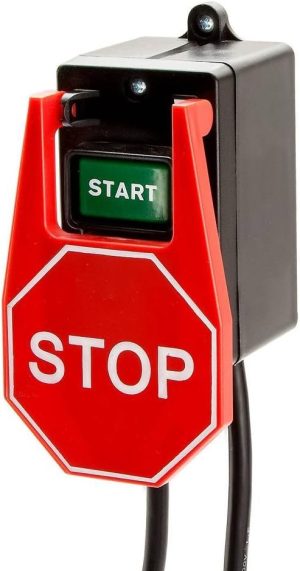 Rockler Safety Power Tool Switch – Heavy-duty 15 Amp Power Switch -“Stop Paddle” to Quickly Shut off Power – Safety Switch for Router Tables or Workbench – Router Table Accessories