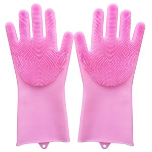 Pet Grooming Gloves for Bathing and Hair Removal, Dogs and Cats Bath Shampoo Brush, Soft and Durable Silicone Scrubber Glove for Pets Shower Like Horse, Dog and Cat