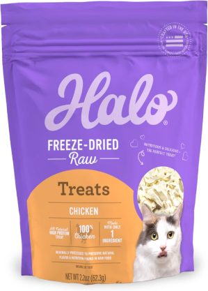 Halo 100% Chicken Breast Freeze-Dried Raw Treats, 2.2 oz.