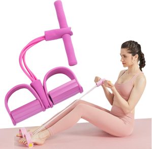 Multifunction Tension Rope, 6-Tube Elastic Yoga Pedal Puller Resistance Band, Natural Latex Tension Rope Fitness Equipment, for Abdomen/Waist/Arm/Leg Stretching Slimming Training