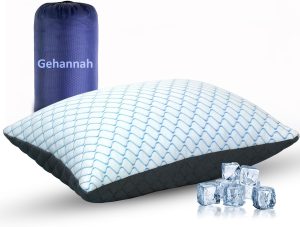 Gehannah Travel Pillow – Large Size Compressible Camping Pillow for Sleeping, Shredded Memory Foam Pillow with Storage Bag Compact Supportive, Pillow for Adults Kids Outdoor Backpacking Hiking Gear