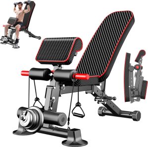 Adjustable Weight Bench – Utility weightBenches for Exercise, Free Installation Design for Portable Fitness Strength Training Equipment at Home Gym