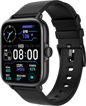 Smart Watch (Answer/Make Call), 1.7″ Smartwatch Fitness Tracker for Android and iOS Phones with Heart Rate Sleep Tracking, 28 Sport Modes, Blood Oxygen, Ai Voice Control,Fitness Watch for Women Men