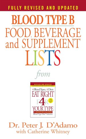 Blood Type B Food, Beverage and Supplement Lists (Eat Right 4 Your Type)