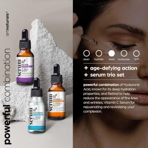 artnaturals Anti-Aging-Set with Vitamin-C Retinol and Hyaluronic-Acid – (3 x 1 Fl Oz / 30ml) Serum for Anti Wrinkle and Dark Circle Remover – All Natural and Moisturizing