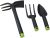 Garden Hand Tool Set 3 Piece – Gardening Kit – Cultivator, Hand Trowel, Hoe and Hand Tiller, Outdoor Gardening Tools Lightweight and Durable