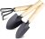 Forart 3Pcs Garden Tool Set Garden Tools Kit High Heavy Duty Cast Gardening Tool Set with Hand Trowel Transplant Trowel and Hand Rake