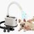 PAKEWAY Dog Dryer, Pet Hair Force Dryer with Hard & Soft Double Hose, Stepless Adjustable Speed Pet Grooming Dryer Blower with LCD Display, Less Noise & 3 Speed Heating & 2 Nozzles