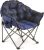 Guide Gear Club Camping Chair, Oversized, Portable, Folding with Padded Seats, 500-lb. Capacity Blue Plaid