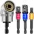 Impact Grade Power Hand Tools Driver Sockets Adapter Extension Set, 3Pcs 1/4 3/8 1/2″ Hex Shank Drill Nut Driver Bit Set + 105 Degree Right Angle Driver Extension Screwdriver Drill Attachment