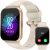 RUIMEN Smart Watches for Women Men (Answer/Make Calls), 1.8″ Smartwatch for iOS/Android Phones, Fitness Tracker Heart Rate/Sleep Monitor Digital Watch Waterproof (2 Bands Included), Milky White