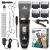 Pet Union Professional Dog Grooming Kit – Rechargeable, Cordless Pet Grooming Clippers & Complete Set of Dog Grooming Tools. Low Noise & Suitable for Dogs, Cats and Other Pets (Gunmetal)