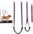 Dog Grooming Belly Straps Dog Grooming Loops Extension Dog Grooming Supplies Dog Loop for Pet Dog Grooming Table Grooming Arm (Purple)