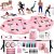 LALAHIGH Portable Home Gym System for Men and Women:Push Up Board, Pilates Bar & 20 Fitness Accessories with Resistance Bands and Ab Roller Wheel-Professional Strength Training Exercise