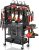 CCCEI Power Tool Organizer Cart with Charging Station, Garage Floor Rolling Storage Large Cart on Wheels for Mechanic, Mobile 6 Drill, Tool Box Utility Cart with Battery Charging Power Strip, Black.