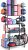 Mythinglogic Yoga Mat Storage Racks,Home Gym Storage Rack for Dumbbells Kettlebells Foam Roller, Yoga Strap and Resistance Bands, Workout Equipment Storage Organizer With Hooks and Wheels