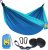 SZHLUX Camping Hammock Double & Single Portable Hammocks with 2 Tree Straps and Attached Carry Bag,Great for Outdoor,Indoor,Beach,Camping