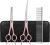 Professional Dog Grooming Scissors Set, 4 in 1 Dog Grooming Scissors Kit, Curved Dog Scissors Pet Thinning Shears, Pink