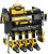 Power Tool Organizer Wall Mount, 3 Layer Power Tool Holder 4 Drill Organizer, Heavy Duty Tool Shelf with Hooks, Screwdriver Holder, Power Tool storage rack for Garage, Tool Room, Black