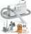 Hicozy S1+ Dog Grooming Kits, Minimum 50dB Pet Friendly Vacuum Machine, 12Kpa/120V Pet Grooming Vacuum for Dogs with 2L Dust Cup, 6 Professional Pet Grooming Kit for Dogs Cats, Gray