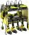 CCCEI Modular Power Tool Organizer Wall Mount with Charging Station. Garage 4 Drill Storage Shelf with Hooks, Screwdriver, Drill Bit Heavy Duty Rack, Tool Battery Holder Built in 8 Outlet Power Strip.