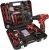 COMOWARE 16.8V Cordless Drill Set Combo Kit, 153 Pcs Tool Kit for Home, Professional Household Tool Sets for Men, Basic Tool Kit with Power Drill, Tool Set with Drill for Home Repair, Red Case