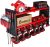 Power Tool Organizer,Large 6 Drill Holder Wall Mount,Heavy Duty Metal Tool Shelf with 2 Side Pegboards,Cordless Drill Holder and Battery Shelves,Storage Rack for Garage Organization – Red