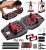 Home Gym Exercise Equipment – Portable Workout System 17 Fitness Accessories 9 in1 Push Up Board Set, Resistance Bands with Pilates Bar Strength Training Abs Shoulders Back Butt