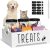 Dog Treat Container Dog Food Container for Dog Food Storage, Farmhouse Cat Food Container with 3 Treat Jars, Pet Food Storage Organizer for Dog Cat, Gift for Pet Owner