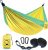 SZHLUX Kids Hammock – Kids Camping Gear, Camping Accessories with 2 Tree Straps and Carabiners for Indoor/Outdoor Use,Green & Yellow