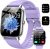 Smart Watch(Answer/Make Call), 1.85″ Smartwatch for Women IP68 Waterproof, 100+ Sport Modes, Fitness Activity Tracker Heart Rate Sleep Monitor Pedometer, Smart Watches for Android iOS, Lavender Purple