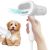 L&W BROS. Low Noise Dog Blow Dryer for Small Dogs Grooming Dog Hair Dryer Indoor 2-In-1 Small Pet Dryer with Slicker Brush, Overheating Protection, Adjustable Temperature Puppy Dryer (White)
