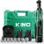 KIMO Cordless Electric Ratchet Wrench Set, 40 Ft-lbs, 400 RPM, 12V Cordless Ratchet Wrench 3/8″ w/ 60-Min Charger, 7 Sockets, 1/4″ adapter, 2-Pack 2000mAh Lithium-Ion Batteries, Variable Speed Trigger