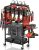 CCCEI Power Tool Organizer Cart with Charging Station, Garage Floor Rolling Storage Large Cart on Wheels for Mechanic, Mobile 6 Drill, Tool Box Utility Cart with Battery Charging Power Strip, Red.