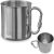 Stainless Steel Camping Mug with Handle – 10 oz Coffee Camping Mug with Carabiner Handle Portable Backpack Outdoor Hiking Cup Lightweight Camping Gear for Men Backpacking Mug Hiking Coffee Mug Сup