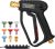 DUSICHIN Short Pressure Washer Gun 4000 PSI High Power Washer Spray Gun 1/4″ Quick Connector with 7 Pressure Washer Nozzle Tips, 3/8” Quick Connect, M22-14mm and M22-15mm Fitting(Gun+Nozzles) DUS4001