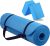 Signature Fitness All Purpose 1/2-Inch Extra Thick High Density Anti-Tear Exercise Yoga Mat with Carrying Strap with Optional Yoga Blocks, Multiple Colors