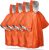 FosPower Emergency Rain Poncho [4 Pack] [Retains 90% Body Heat] Reusable Weather Resistant Raincoat for Men, Women, Adults, Camping, Hiking, Emergency Supplies & Survival Kits (Orange)