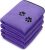 4 Pack Dog Towels for Drying Dogs Microfiber Dog Towel Soft Absorbent Pet Bath Towel Dog Drying Grooming Towel with Embroidered Paw for Pet Dog Cat Bathing Grooming (Dark Purple,35 x 20 Inch)