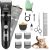 Cat Grooming Kit, Cat Clippers for Matted Hair, Cordless Cat Shaver for Long Hair, Low Noise Paw Trimmer, Cat Hair Trimmer for Grooming,Quiet Pet Hair Clippers Tools for Cats Dogs (Black)