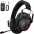 Wireless Gaming Headset for PS5, PS4, PC, Mac, Nintendo Switch, Bluetooth 5.3 Gaming Headsets Wireless with Noise Canceling Microphone, 50H Battery, ONLY 3.5mm Wired Mode for Xbox Series – Black