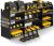 POKIPO Large Power Tool Organizer Wall Mount, 4 Layer Heavy Duty Drill Holder, Metal Cordless Drill Storage for 8 Drills, Black Utility Racks for Garage and Workbench