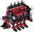 Power Tool Organizer with Charging Station, 3-Layer, 8 Outlets, Cordless Drill Holder with 2 Side Pegboards, 6 Drill Holders, 4 Hooks, 1 Drill Bit Rack for Garage, Workbench, Workshop, Black