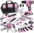 POPULO Pink Tool Kit 236-Piece with Cordless 20V 2000mAh Power Drill Driver, Lady’s Basic Home Tool Set with 12-Inch Pink Tool Bag, Electric Drill Sets Combo Kit for Women, House, DIY